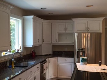 Cabinet Refinishing by Fine Line Painting in Billerica, MA